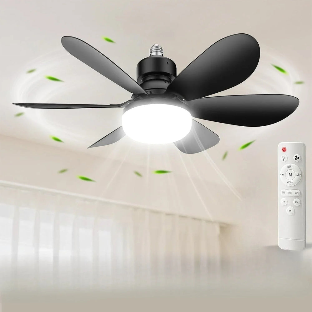 BreezeBulb socket fan light installed in ceiling fixture